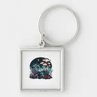 Cottagecore And Aesthetic Goblincore Mushroom Fair Keychain