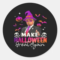 Funny  Make Halloween Great Again Classic Round Sticker