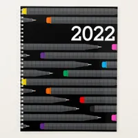 Artist Black Pens Pattern Year Planner