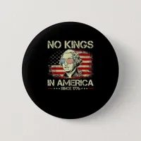 No Kings In America Since 1776 Vintage Flag Button