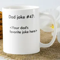 Personalized Dad Joke Funny Black & White Joke Coffee Mug