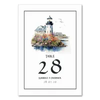 Newport, Rhode Island Destination Wedding Table Number