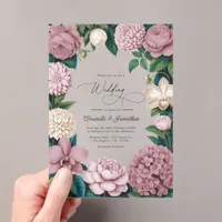Rose Dust, Silk Blush & Porcelain Cream Wedding Acrylic Invitations