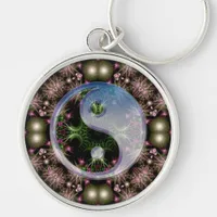 Yin Yang Fractal Wreath Keychain