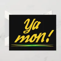 Jamaican Patois Ya Mon Postcard