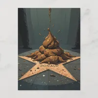 Poo on a Star Postcard