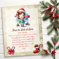 From the Desk of Santa for Kids | Anime Girl Elf