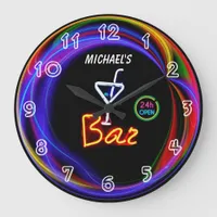 Neon Light Private Home Personalized Bar Clock