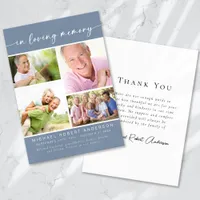 In Loving Memory Four Photo Collage Funeral Thank You Card