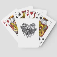 Deathshead Moth Classic - Skeleton Hand Heart Poker Cards