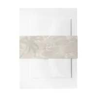 Beach Wedding Palm Tree ID582 Invitation Belly Band