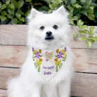 Stylish Chic Elegant Pastel Colors Floral Pet Bandana Collar