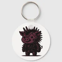 Whimsigoth Cyborg Sloth Vintage Art Design Classic Keychain