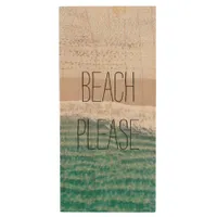 Beach Please Funny Pun Wood Flash Drive