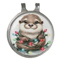 Christmas Otter Golf Hat Clip