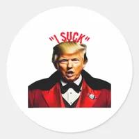 Halloween Donald  Funny Anti- Political Classic Round Sticker