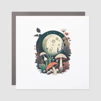 Aesthetic Goblincore And Cottagecore Mushroom Crea Car Magnet