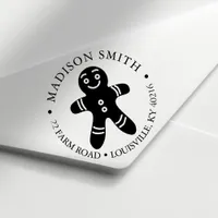 Gingerbread Man Christmas Return Address Self-inking Stamp