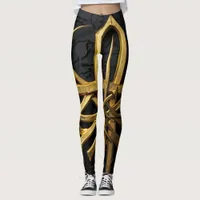 Golden Arcane Symbol Leggings