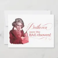 EDITABLE Classical Music w/ Beethoven Valentine Holiday Card