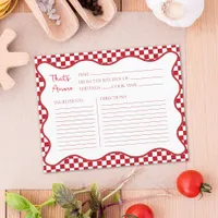 Recipe Card "That's Amore" Red Italy Bridal Shower