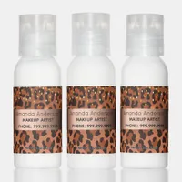 Makeup artist leopard pattern brown black bronze hand lotion