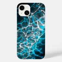 Black, Blue White Lightning Water Reflection    Case-Mate iPhone 14 Case