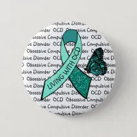 OCD Obsessive Compulsive Disorder Awareness Ribbon Button