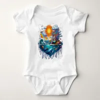 Mermaid Surreal Subconscious Sun-Kissed Morning Baby Bodysuit