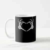 Skeleton Hand Heart Sign Costume Funny Halloween Coffee Mug