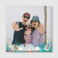 Beach Vacation Memories Family Keepsake Shell  Magnet