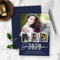 Modern Elegant Graduation Class of 2019 4 Photo Announcement