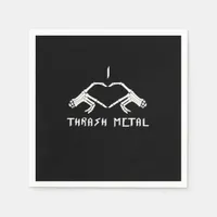 Thrash Skeleton Hands Heart Classic Napkins