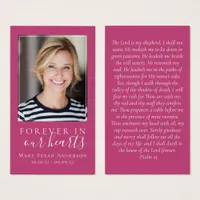 Forever in Our Hearts Memorial Card