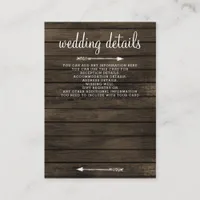 barn wood floral rustic wedding enclosure cards