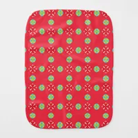 Christmas Holiday Charm Pattern 03 -  Baby Burp Cloth