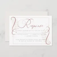 Meal Choice RSVP | Cayenne and  Blush Invitation