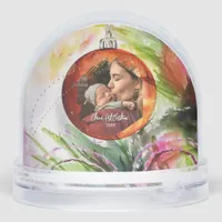 Baby's First Christmas Photo & Holiday Greeting Snow Globe