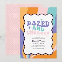 Dazed and Engaged Retro Y2K Bachelorette Party Invitation