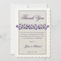 Romantic and Poetic Pastel Lilac Watercolor Thank You Card