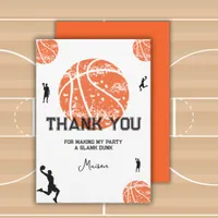 Basketball Birthday Party Thank You Card