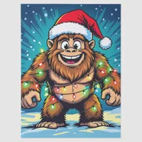 Merry Bigfoot Sasquatch Christmas Tissue Paper