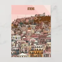 Athens Greece Travel Postcard