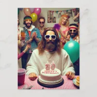 Funny AI art Happy Birthday Jesus Postcard