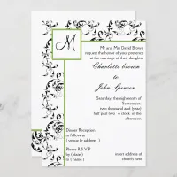 Monogram wedding Invitation