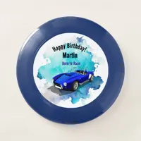 Classic Retro Blue Sports Car Birthday Adventure H Wham-O Frisbee