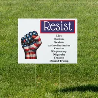 Resist Fist American Flag | Anti Trump Sign