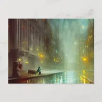 Rainy Night in the City Postcard