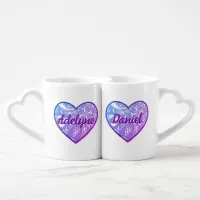 Mandala Names in Hearts Lovers' Mugs