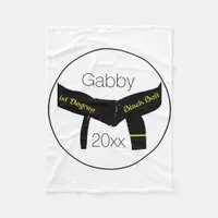 Martial Arts 1st Degree Black Belt Fleece Blanket